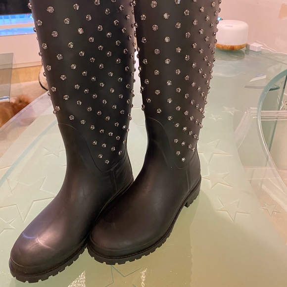 Yves Saint Laurent Shoes - YSL Yves Saint Laurent crystal rubber rain boots